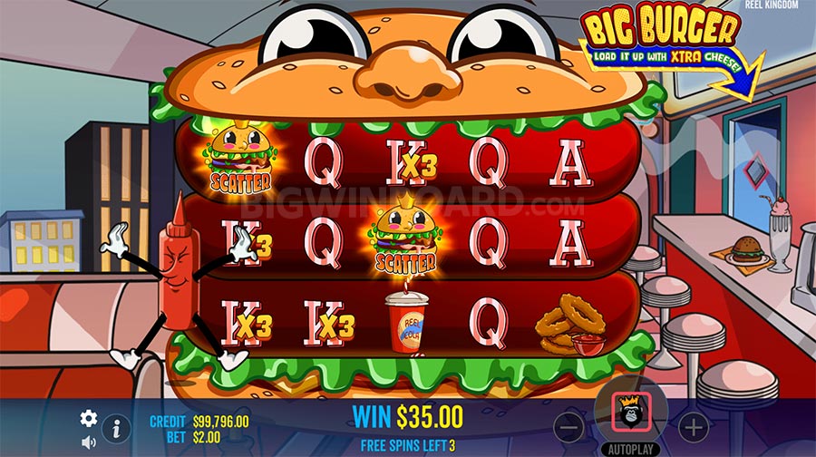 Big Burger Load it up with Xtra Cheese slot