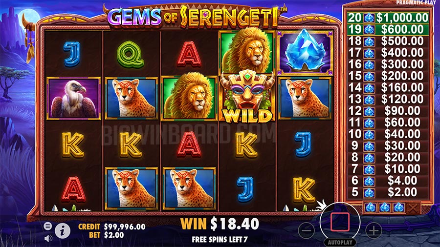 Gems of Serengeti slot