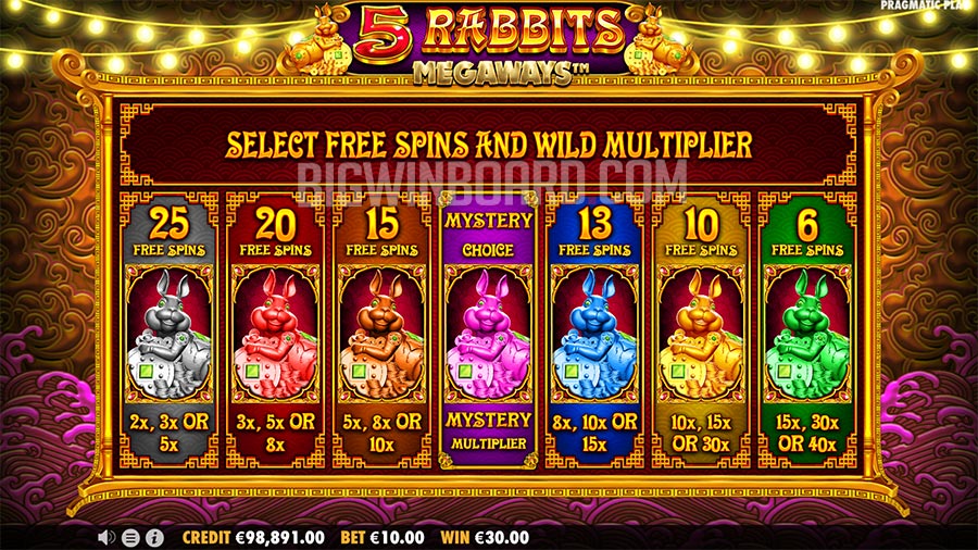 5 Rabbits Megaways slot