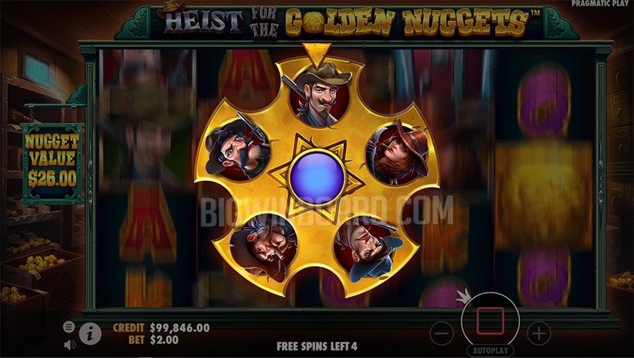 Heist for the Golden Nuggets slot