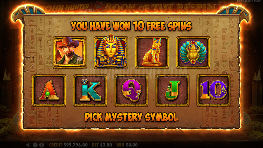 John Hunter and the Book of Tut Respin slot