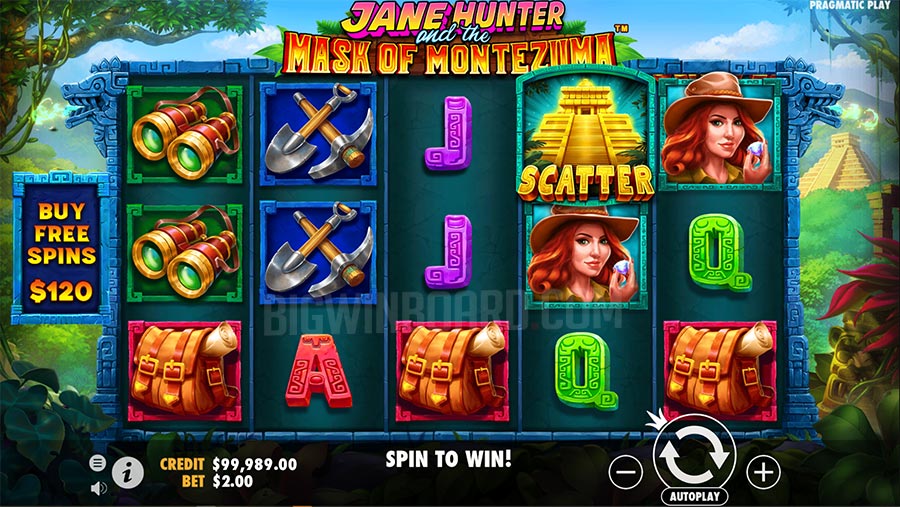 Jane Hunter and the mask of Montezuma slot