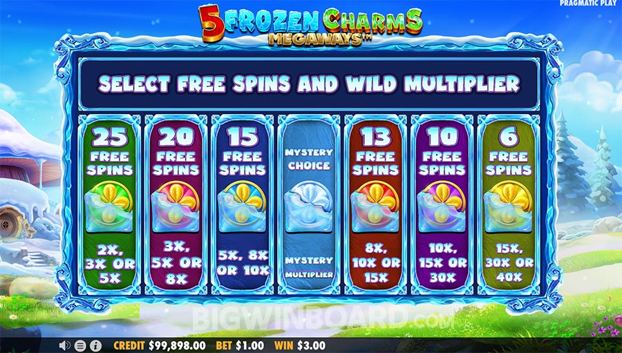 5 Frozen Charms Megaways slot